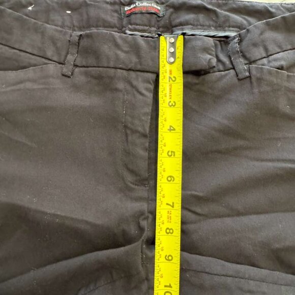 Dalia Collection Womens Flat Front Straight Leg Stretch Dress Pants Black Sz 12P - Picture 9 of 16